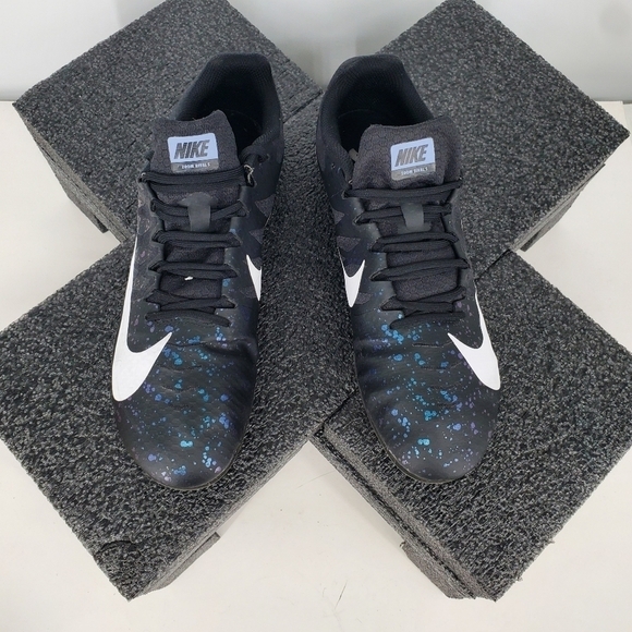 Nike Shoes Men 10 Zoom Rival S 9 Black Indigo Fog Speckle Track  907564-003 - Picture 7 of 13